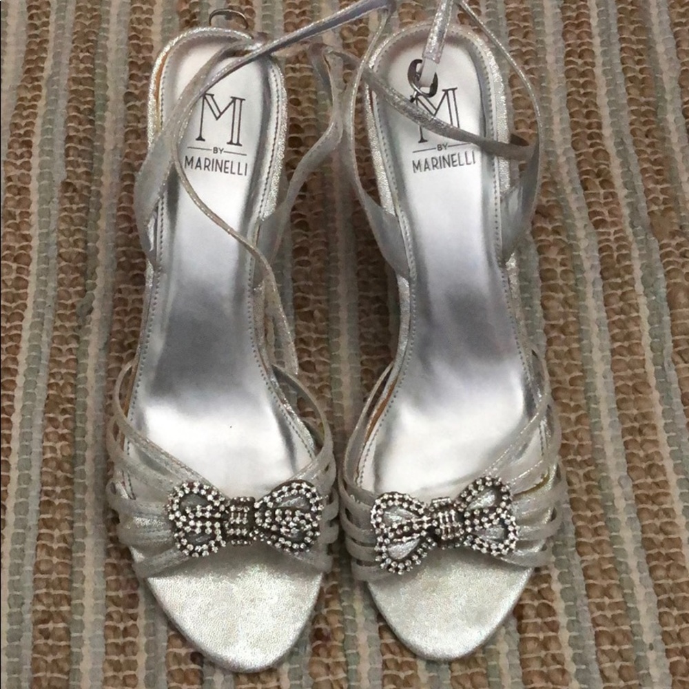 Silver Marinelli heels
